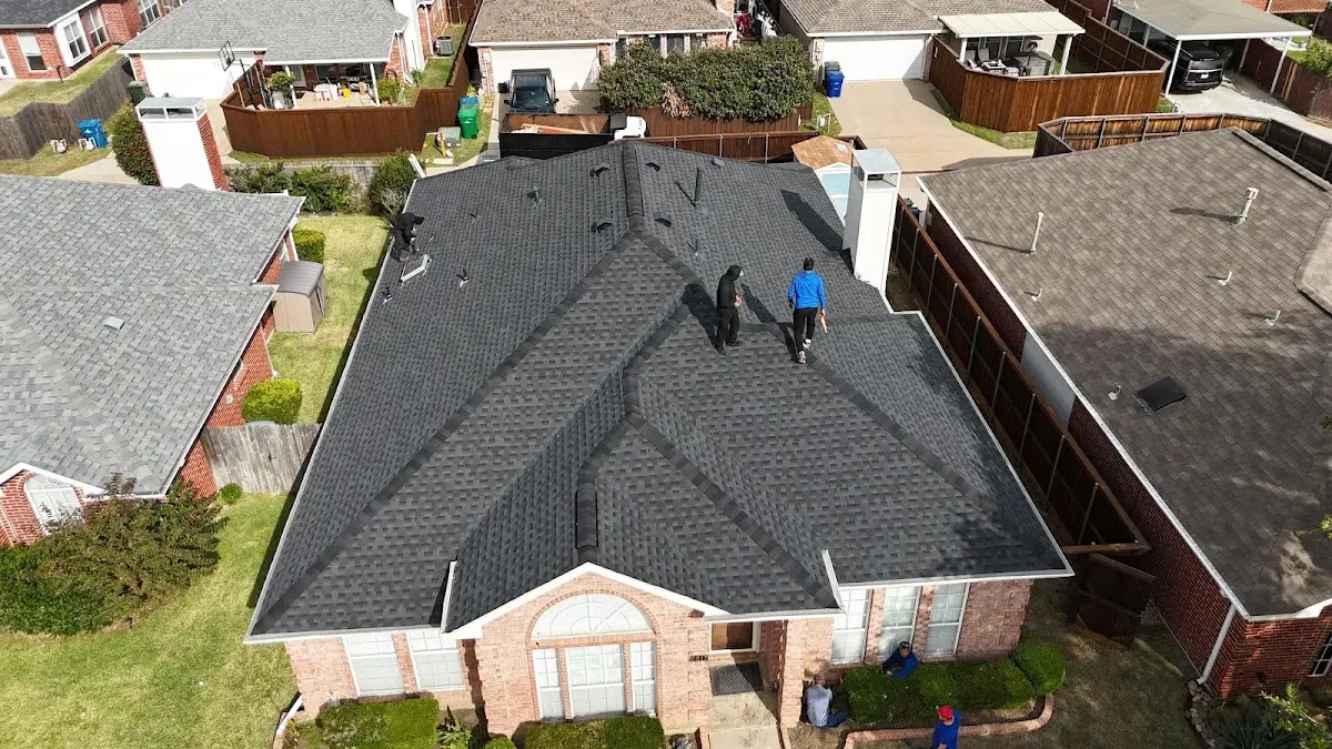 Slate & Tile Roof Repair work in progress on a Westwego property